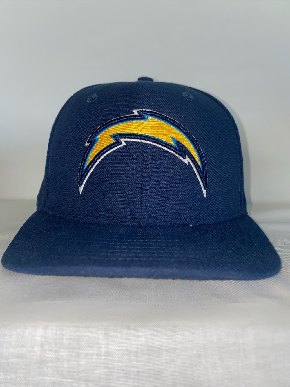 New Era Navy Los Angeles Chargers Fitted Hat with Yellow Logo